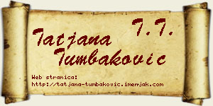 Tatjana Tumbaković vizit kartica